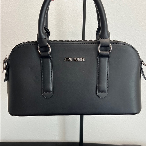 Steve Madden | Black Satchel w/ Crossbody & Charms - Picture 6 of 14